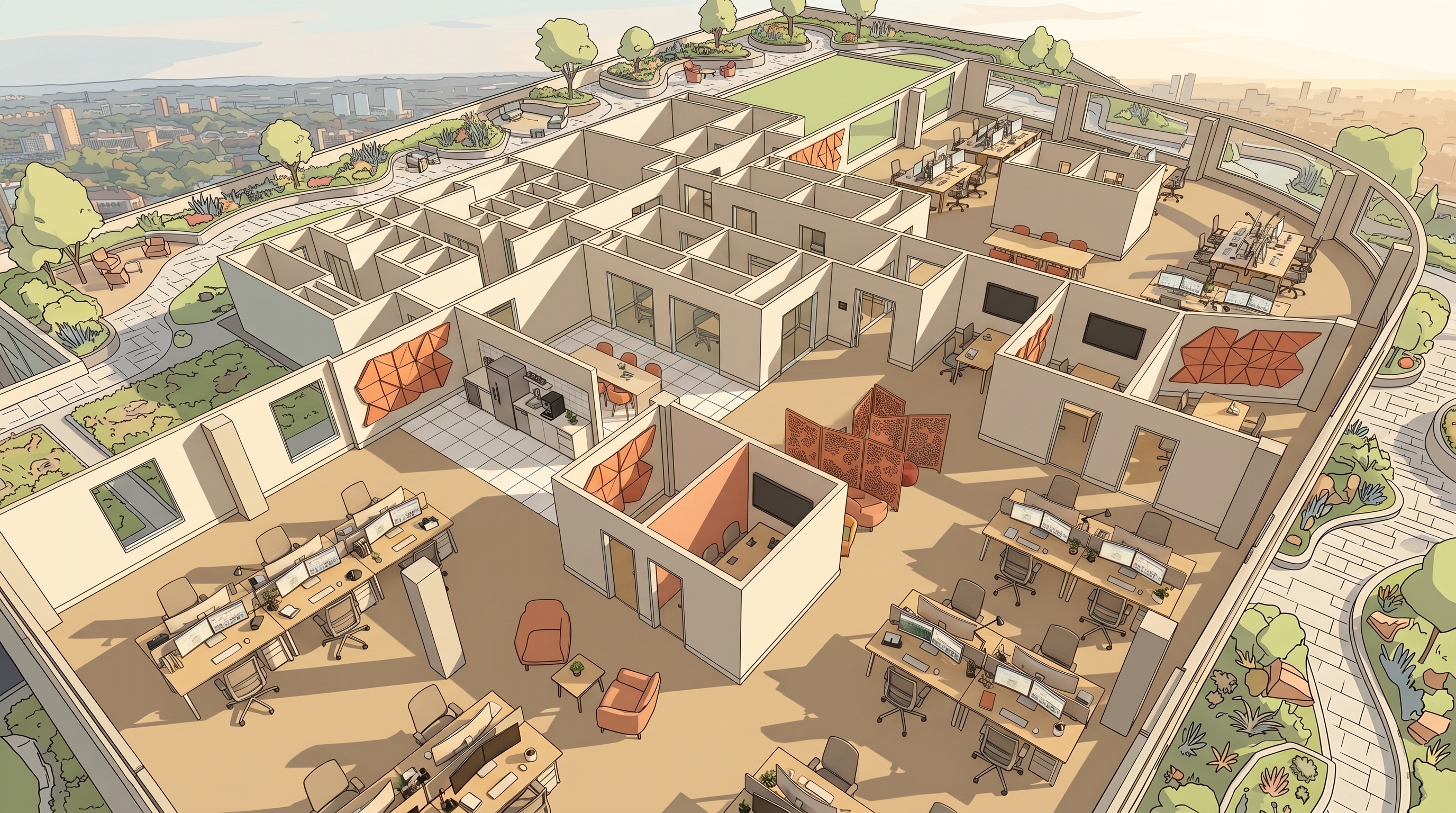Stylized render example